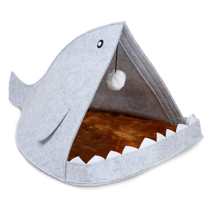 Shark pet cat nest house